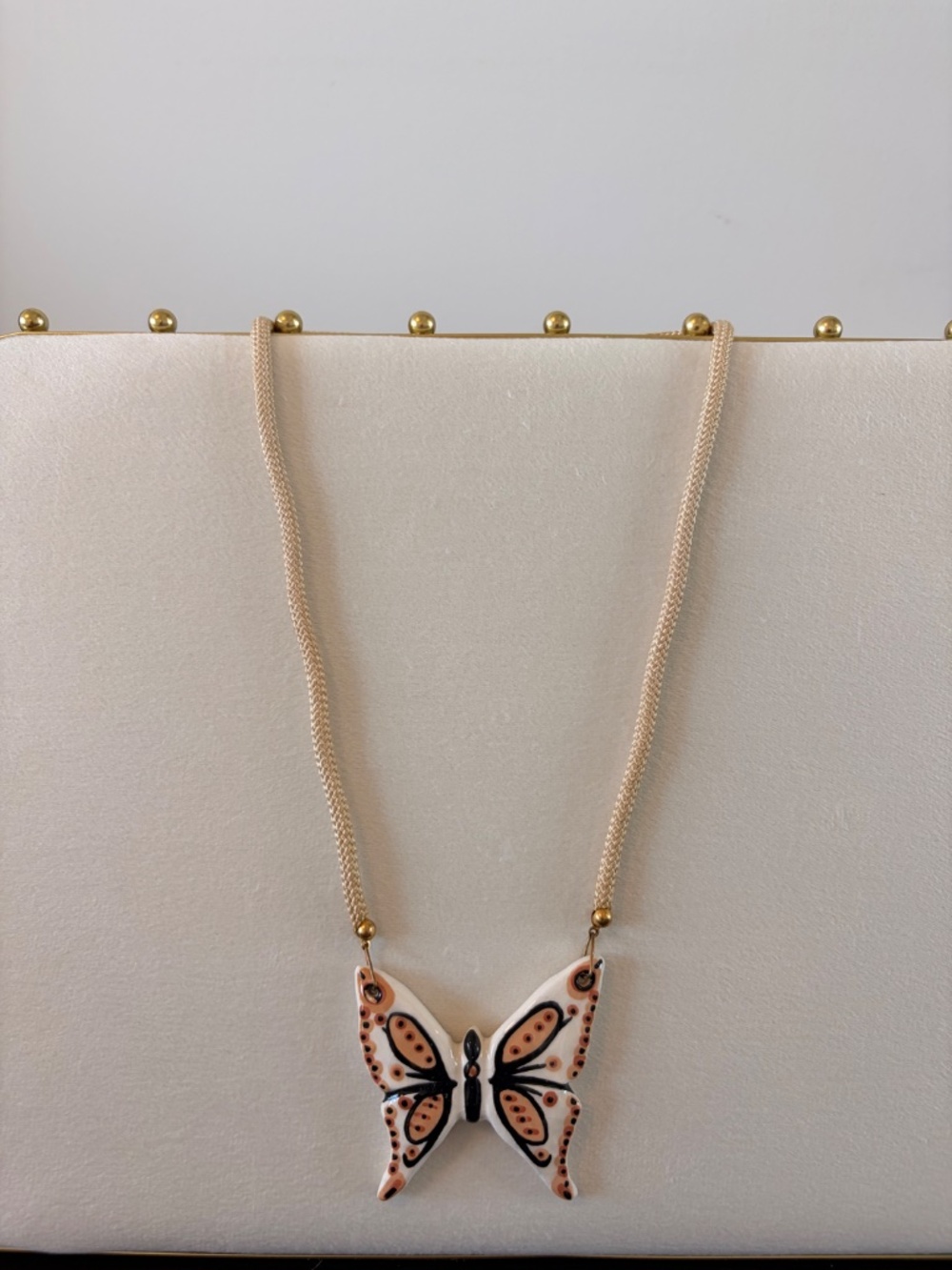 Miriam Haskell Vintage Butterfly Pendant Necklace Patent 3427691